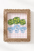 Pink Gingham Lemon Grove Trio Ready To Frame Canvas Print