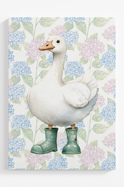 Hydrangea Puddles Ready To Frame Canvas Print