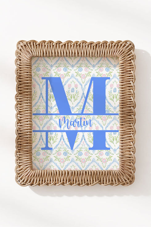 Keepsake Garden Monogram Ready To Frame Canvas Print *Personalize Your Name