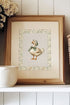Grandma's Garden Goose Ready To Frame Canvas Print