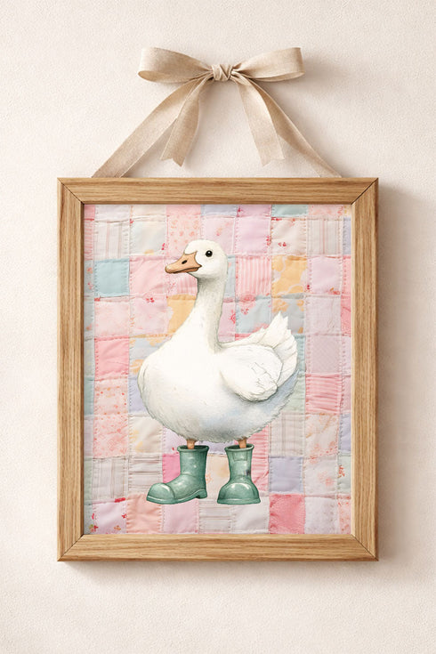 Patchwork Puddles Ready To Frame Canvas Print