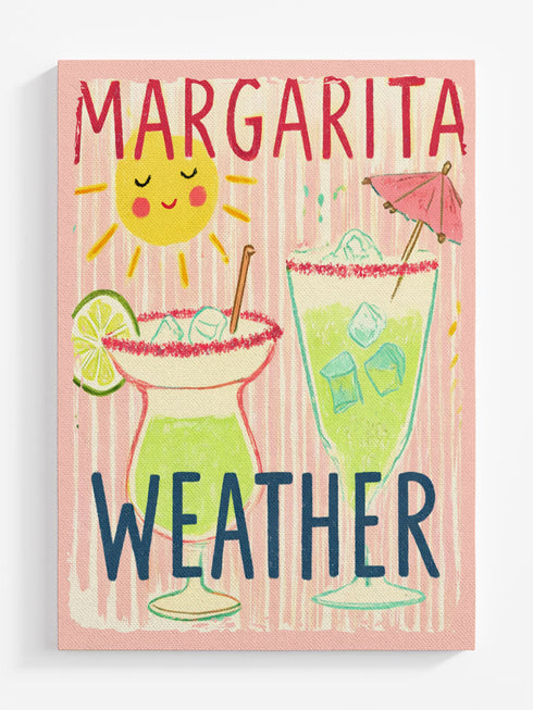 Sip The Sunshine Margarita Weather Ready To Frame Canvas Print