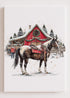Snowy Stable Christmas Ready To Frame Canvas Print