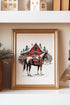 Snowy Stable Christmas Ready To Frame Canvas Print