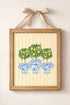 Striped Lemon Grove Trio Ready To Frame Canvas Print
