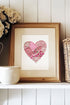 Patchwork Heart Ready To Frame Canvas Print