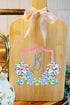 Personalized Preppy Petals Ginger Jars Decorative Wood Cutting Board *Choose Your Initial