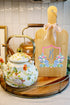 Personalized Preppy Petals Ginger Jars Decorative Wood Cutting Board *Choose Your Initial