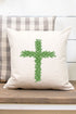 Boxwood Cross Decorative Pillow Cover