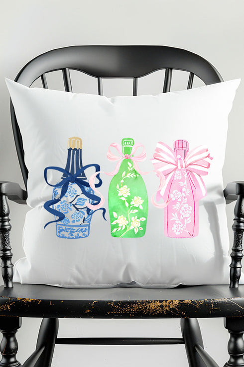 Chinoiserie Champagne Decorative Pillow Cover