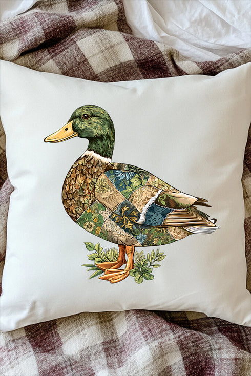 Patchwork Mallard Decorative Pillow Cover