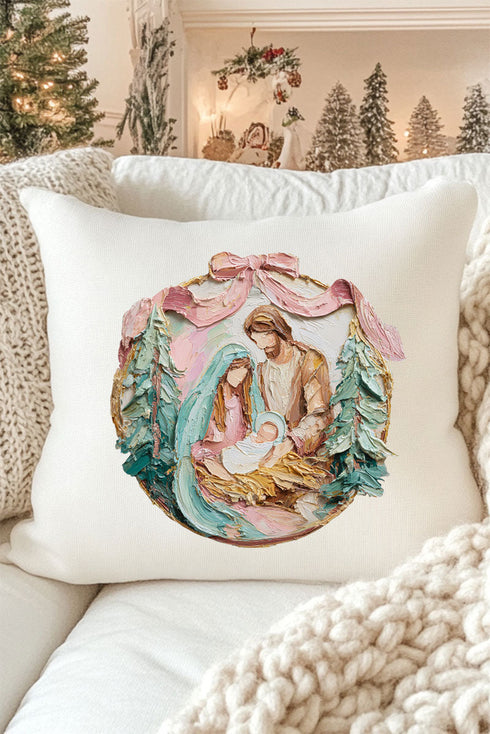 The Painted Baby Jesus Coquette Decorative Pillow Cover