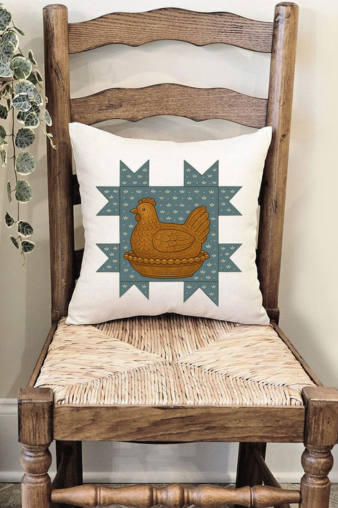 Homestead Hen Decorative Pillow Cover