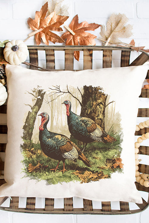 Turkey Trails Decorative Pillow Cover