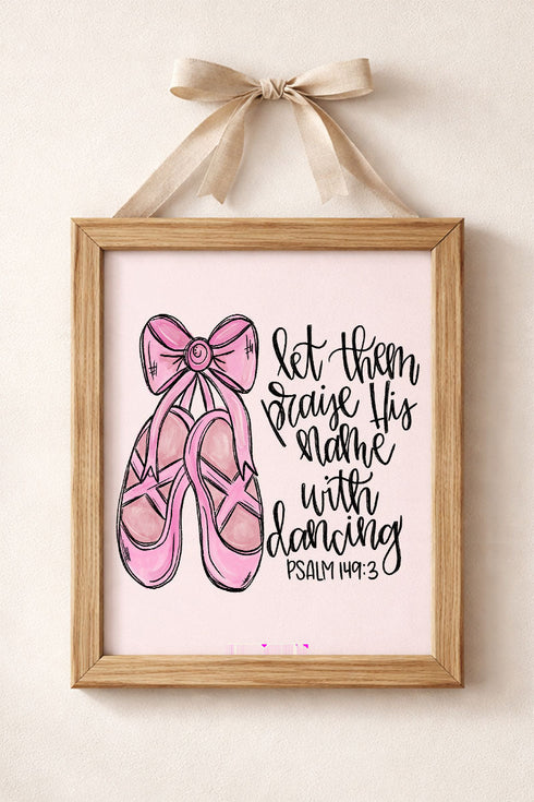 Praising In Pointe Ready To Frame Canvas Print