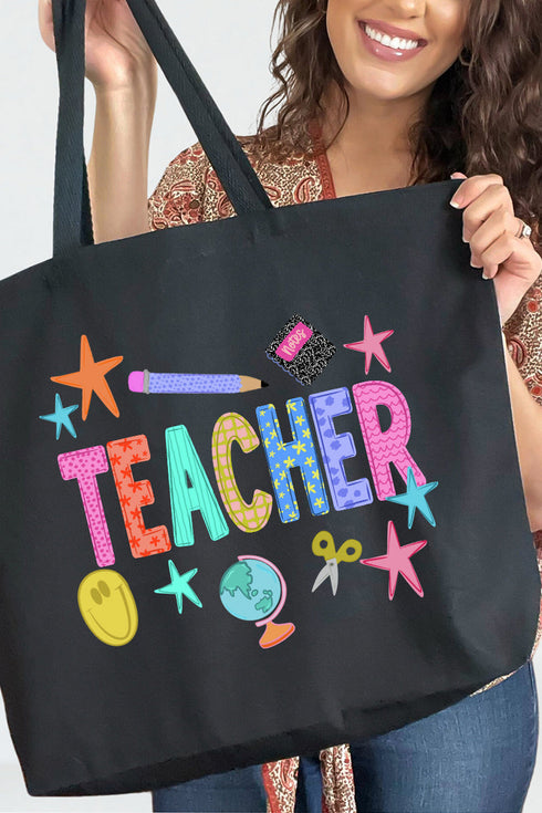 Classroom Charm Canvas Jumbo Tote