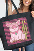 Desert Diva Piggy Canvas Jumbo Tote