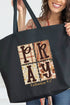 Fall Floral Pray Canvas Jumbo Tote