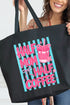 Pink Pop Half Mom Half Coffee Canvas Jumbo Tote