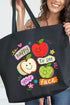 Happy To See Your Face Canvas Jumbo Tote