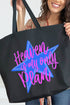 Heaven Is My Only Plan Canvas Jumbo Tote
