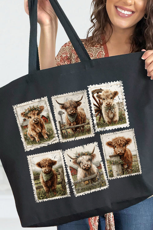 Pastures & Postcards Canvas Jumbo Tote