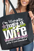 Literally Just A Wife Canvas Jumbo Tote
