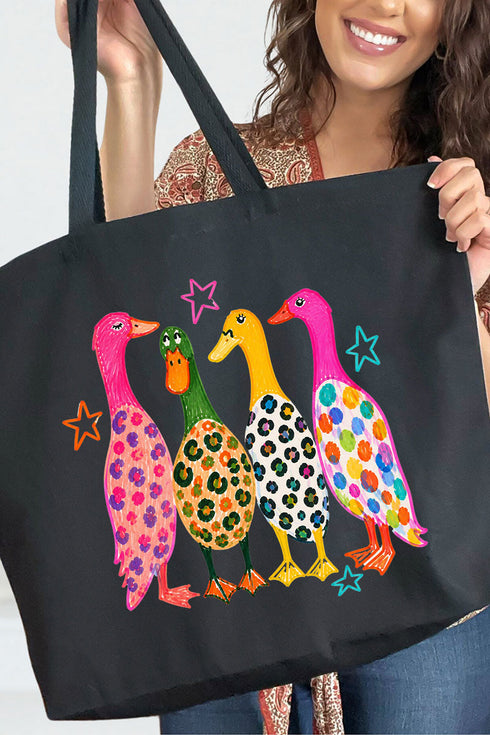 Neon Quack Pack Canvas Jumbo Tote