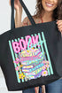 Petals & Paperback Book Lover Canvas Jumbo Tote