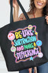 Playful Be Like Subtraction Canvas Jumbo Tote