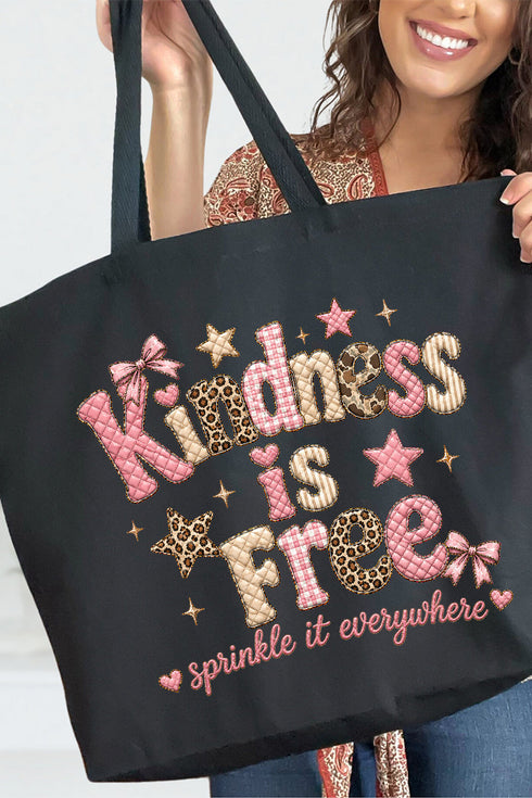 Sew Much Kindness Canvas Jumbo Tote
