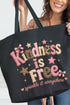 Sew Much Kindness Canvas Jumbo Tote