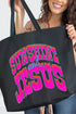 Radiant Sunshine And Jesus Canvas Jumbo Tote