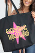 Star Everything Hallelujah Canvas Jumbo Tote