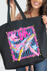 Striped Oh Whale Canvas Jumbo Tote
