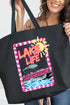 Sunny Lake Life Canvas Jumbo Tote