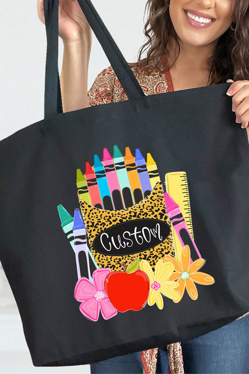 Personalized Teaching In Full Color Canvas Jumbo Tote *Enter Your Name