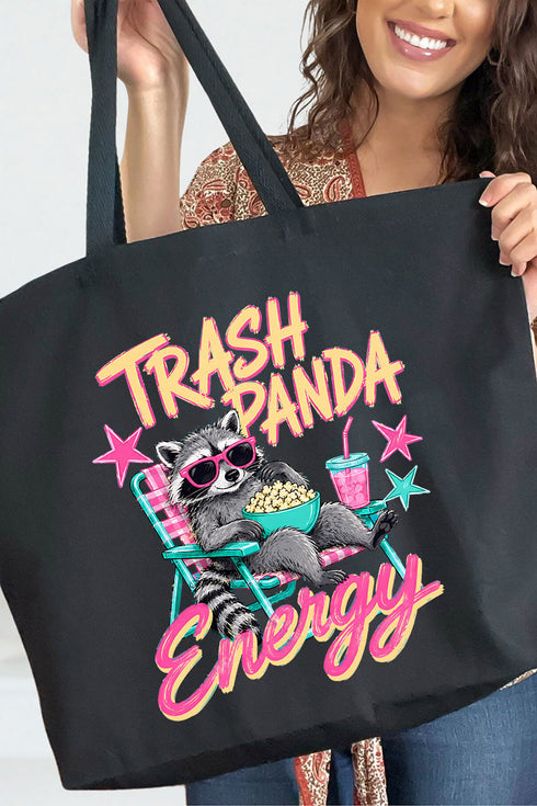 Trash Panda Energy Canvas Jumbo Tote
