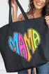 Wild Mama Bright Leopard Canvas Jumbo Tote