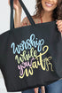 Worship While You Wait Canvas Jumbo Tote