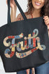 Faith Sewn Sweet Canvas Jumbo Tote