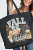 Fall Season Charm Canvas Jumbo Tote
