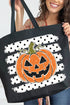 Spooky Pumpkin Pop Canvas Jumbo Tote