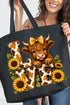 Little Highland Love Canvas Jumbo Tote