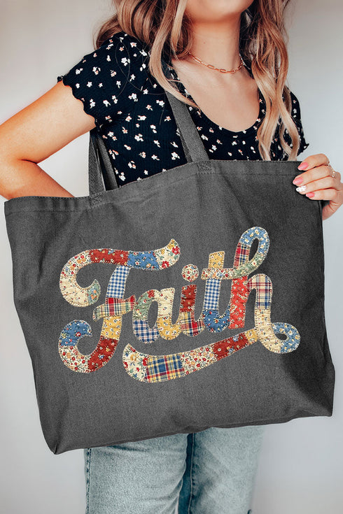 Faith Sewn Sweet Canvas Jumbo Tote
