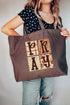 Fall Floral Pray Canvas Jumbo Tote