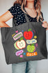 Happy To See Your Face Canvas Jumbo Tote
