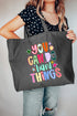 You Can Do Hard Things Canvas Jumbo Tote