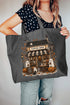 Brew & Boo Coffee Shop Canvas Jumbo Tote