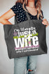 Literally Just A Wife Canvas Jumbo Tote